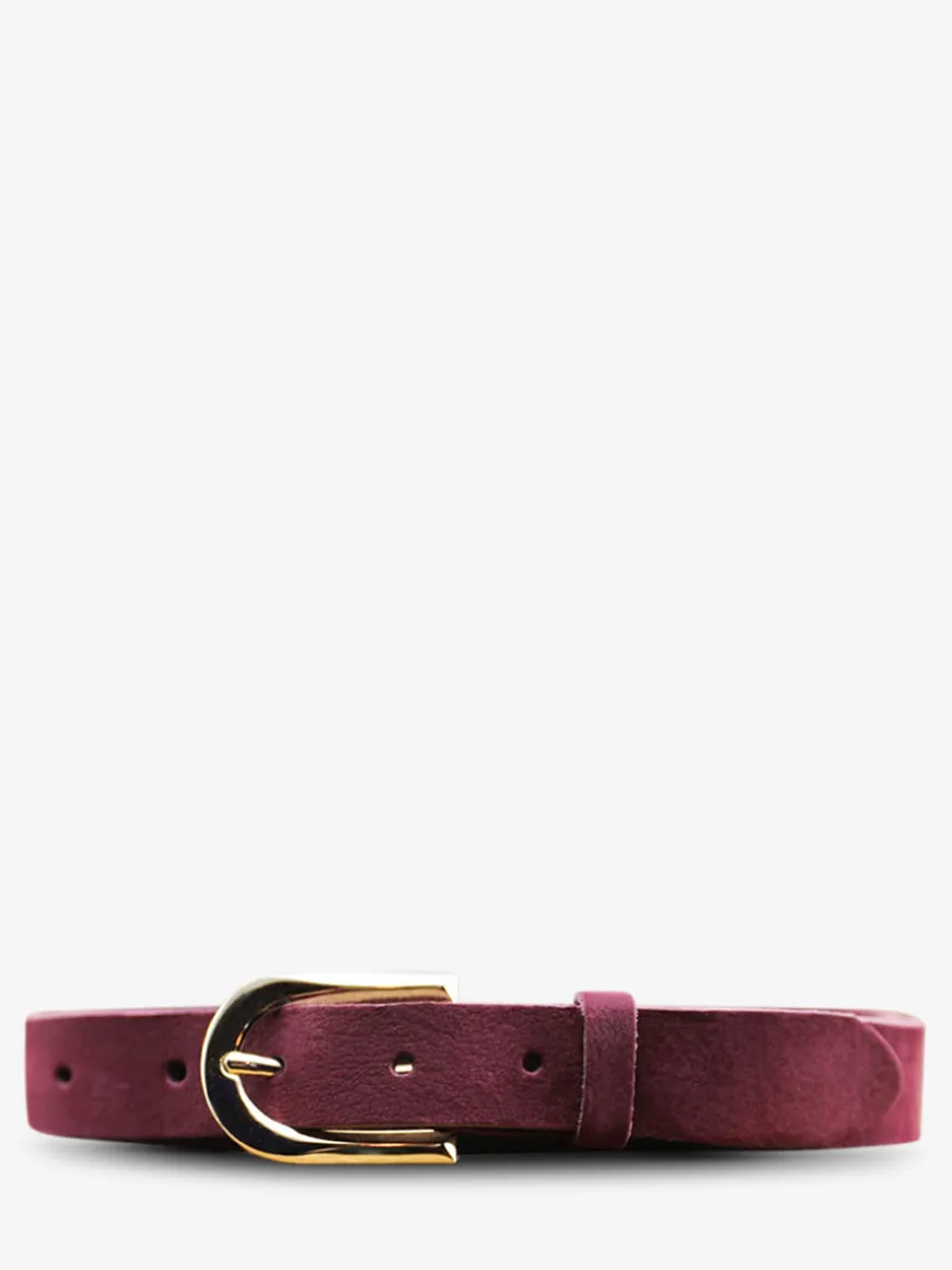 LaCeinture Magnifique Nubuck - 25mm - Prune